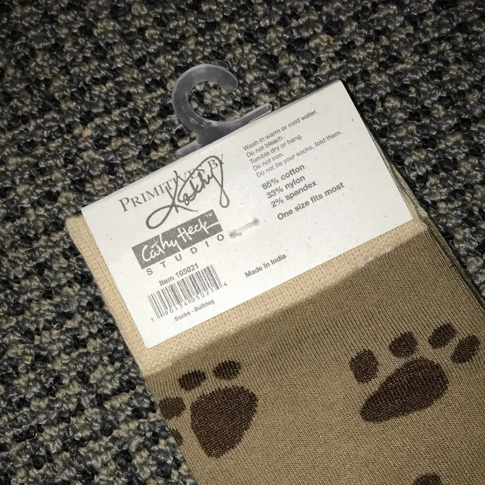 Primitives by Kathy Tan‎ Bulldog Print Socks
